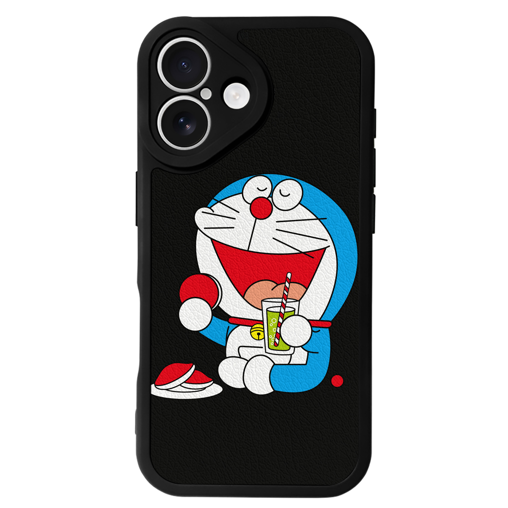 （画像用） ドラえもん Doraemon 【iPhone 16シリーズ対応】シリコンスマホケース（レザー調） 材質：シリコン